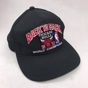 Vintage Sports Specialties The Twill 1991 Chicago Bulls Championship Black Hat